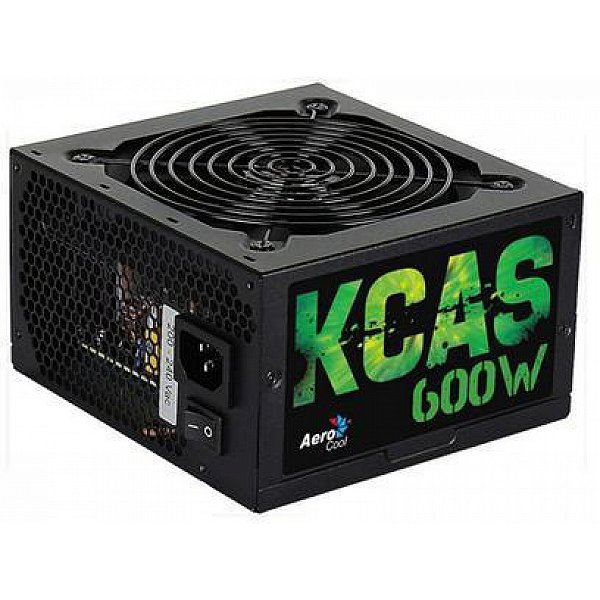 Fonte Aerocool ATX, 600W, 80 Plus Bronze, Bivolt, FAN 120mm, Sem Cabo, KCAS-600W