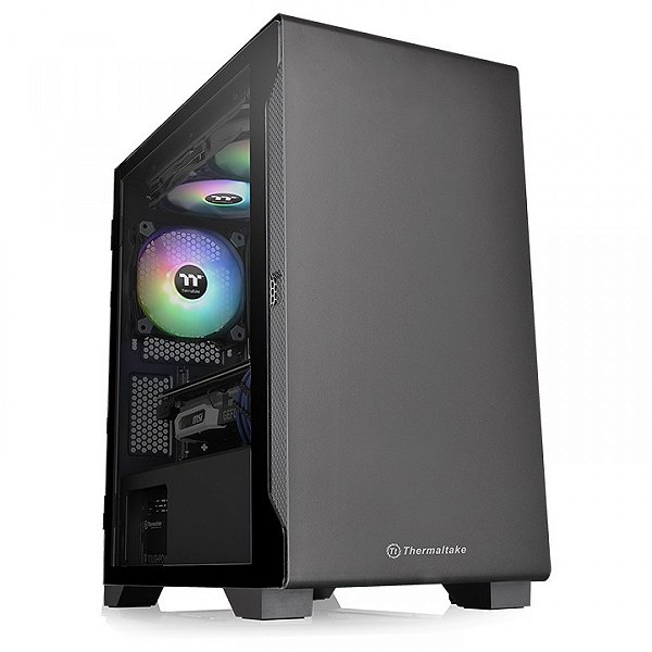 Gabinete ThermalTake S100TG, Mini-Tower, Vidro Temperado, Fonte 600W, 1x Fan, Preto, CA-3Q9-60S1WZ-00