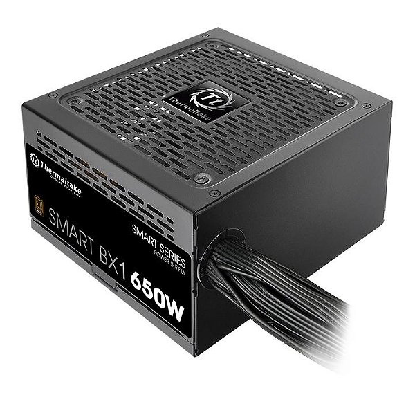 Fonte Thermaltake Smart BX1 650W, 80 Plus Bronze, PFC Ativo, Preto, PS-SPD-0650NNFABB-4