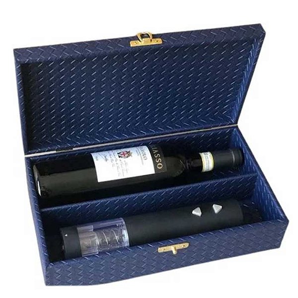 Caixa com Duas Divisórias para Vinho Personalizada