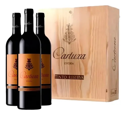 Kit 3 Cartuxa Reserva 2018 Caixa Madeira