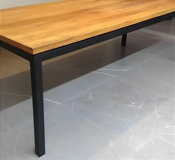 Mesa industrial de viga de peroba rosa - 2,5m