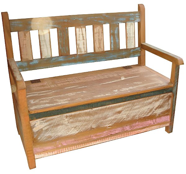 Banco baú de peroba rosa