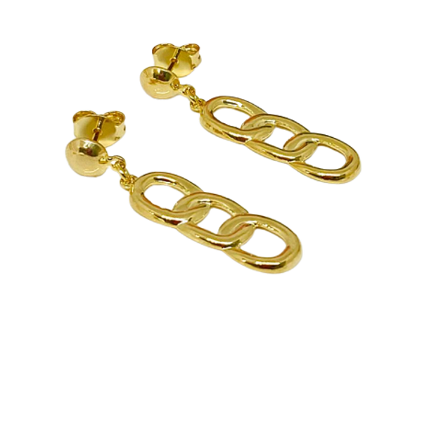 Brinco Correntaria - Folheado à Ouro 18 k