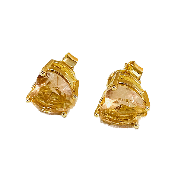 Brinco Coração Zircônia - Folheado à Ouro 18 k