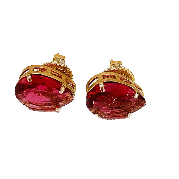Brinco Gota Zircônia - Folheado à Ouro 18 k