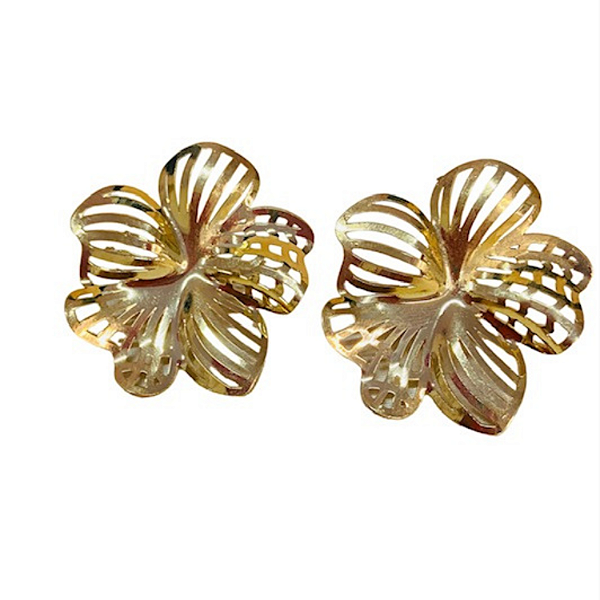 Brinco Flor - Folheado à Ouro 18 k