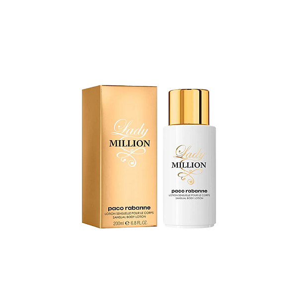 Loção Hidratante Corporal  - Paco Rabanne Lady Million Sensual Body Lotion 200ml