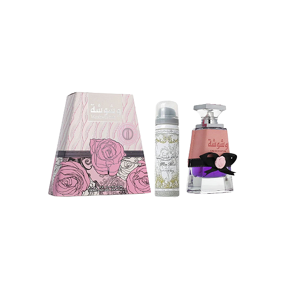 Kit Lattafa Washwashah: Eau de Parfum 100ml + Spray Corporal