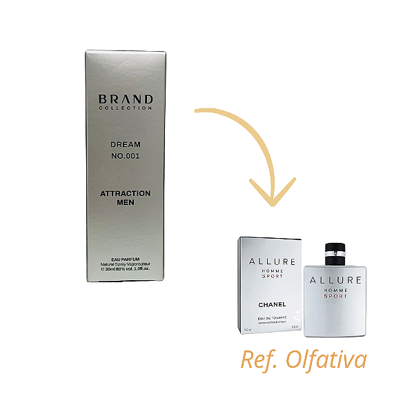 Brand Collection 001- Perfume Masculino (Ref. Olfativa Allure Homme Sport) 30ml