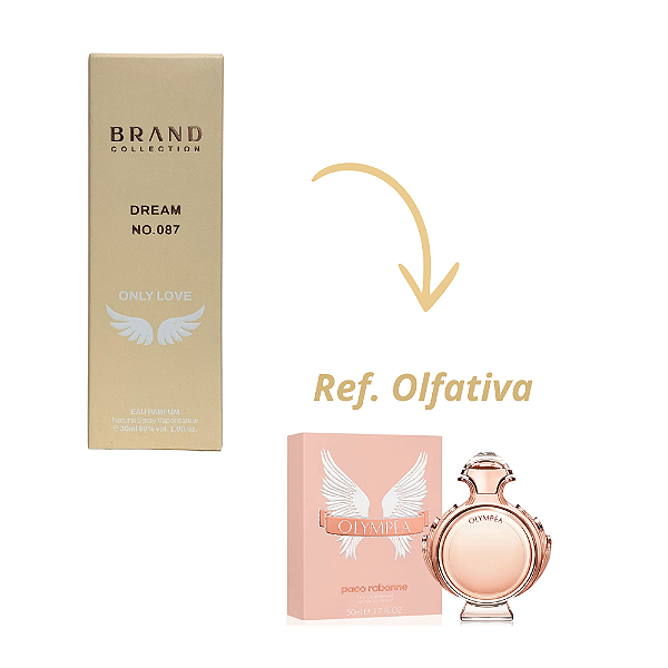 Brand Collection 087 - Only Love Perfume Feminino (Ref. Olfativa Olympea) 30ml