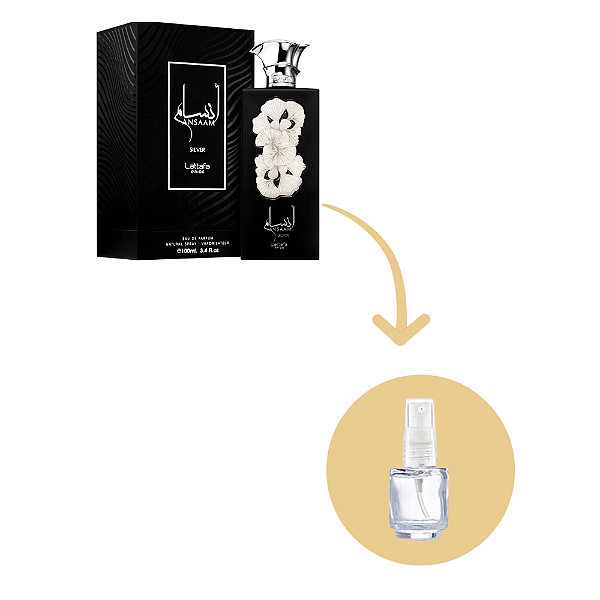 Fracionado Ansaam Silver Lattafa Pride Edp - Perfume Masculino Árabe (Ref. Olfativa Azzaro Most Wanted)
