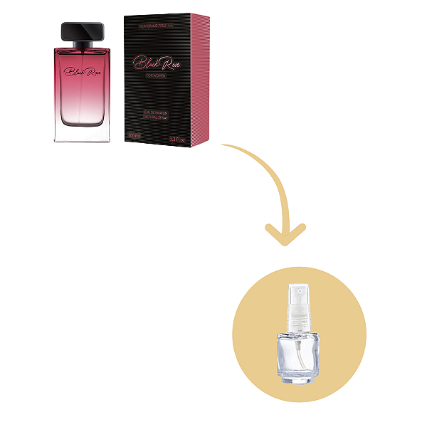 Fracionado Black Rose For Women Eau de Parfum New Brand - Perfume Feminino (Ref. Olfativa Narciso Noir Rose)