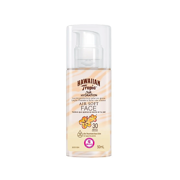 Loção Protetor Solar Hawaiian Tropic Air Soft Face FPS 30