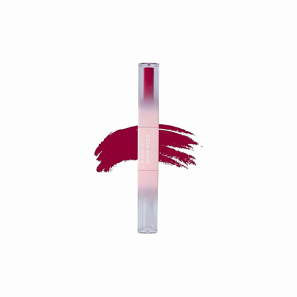 Baton líquidoJasmyne Duo com Gloss Violeta Imbatível Ultra Coat - Ruby Kisses