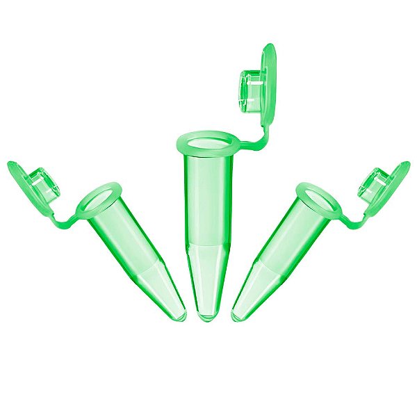 Microtubo Tipo Eppendorf Vol. 0,2ml Tampa Lisa Verde PTC 1000und