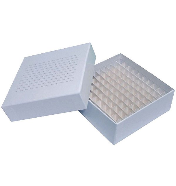 Caixa Tubo Criogênico Fibra de Papelão- 100 Criotubos de 1,5/2,0ml