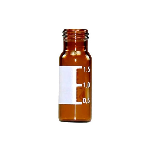 Vial C/ Rosca Larga e Curta 9MM Âmbar Graduado 2ml PCT 100und