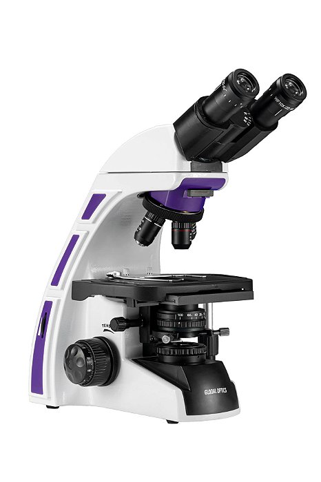 Microscópio Binocular Ótica Finita Acromático LED Aumento 1000x