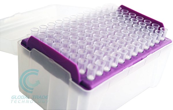 Ponteira 20ul longa com filtro Estéril Livre Dnase Rnase - 01 Rack c/ 96UN