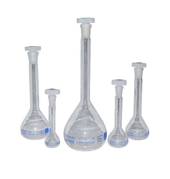 Balao Volumetrico 10ml Classe A Rolha Plastica Vidro Boro 3.3