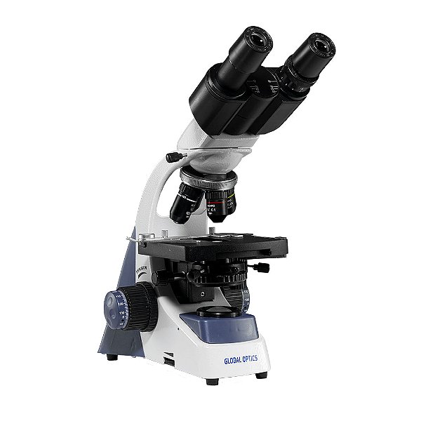 Microscopio Binocular Otica Finita Acromatico Led Aumento 2000x C/ Bateria