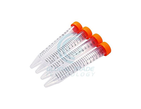 Tubo Tipo Falcon 15ml estéril Livre Dnase Rnase - 10 Pct c/ 25UN