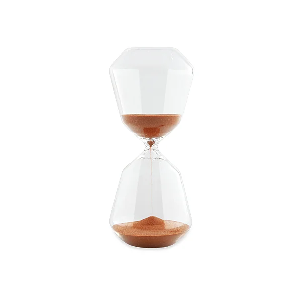 Ampulheta de Vidro Terracota 15 Minutos