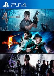 Resident Evil 4,5 e 6 para Ps4- Mídia Digital