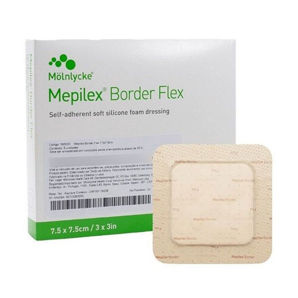 Curativo Mepilex Border Flex 7,5x7,5cm (Un)