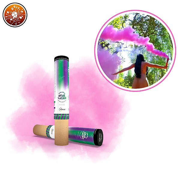 FUMAÇA BASTÃO REVELAÇÃO - COR: ROSA 34MM