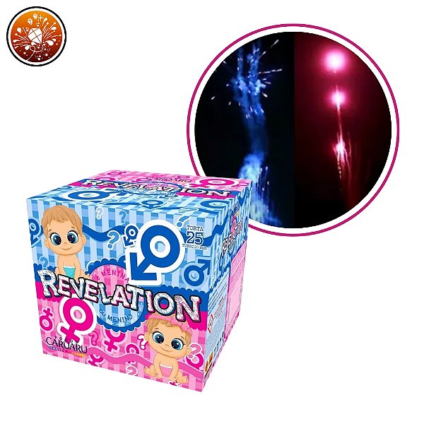 TORTA REVELAÇÃO 25 TUBOS NOTURNA - ROSA