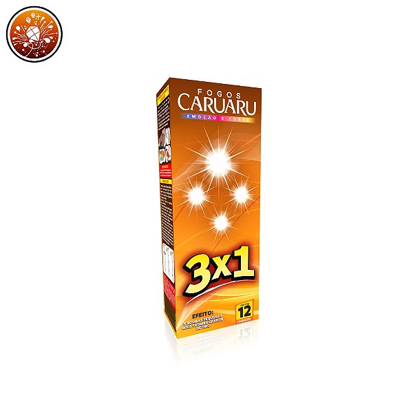 FOGUETE 3X1 TIROS - 12 UNIDADES