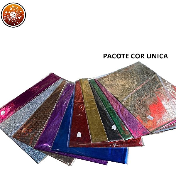 FOLHAS LAMINADAS 50*70 DESENHADA - 100 UNIDADES