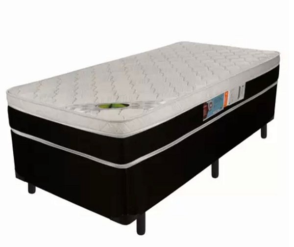Cama Box Solteiros com colchão em Molas ensacadas Luckspuma