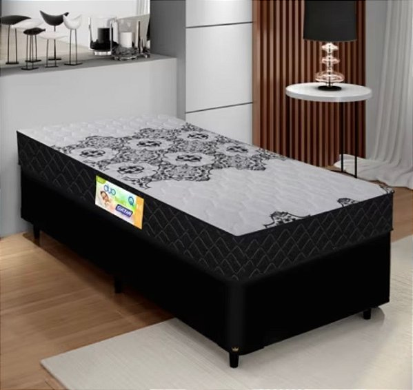 Cama Box Solteiro com colchão D33