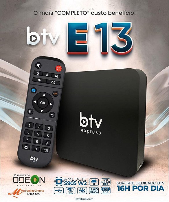 Receptor Digital tv E13 Express Canais 4k Original Vitalício