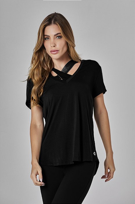 BLUSA DRY FIT MANGA CURTA JANICE