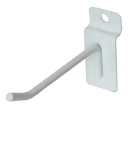 100 Ganchos P/ Painel Canaletado De 15cm Branco