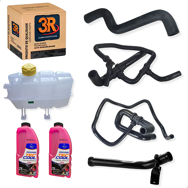 Kit Mangueiras Radiado Palio Siena Fire 08/ 1.0 C/ Ar Quente