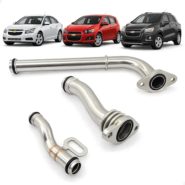 Kit 3 Tubos Resfriador Óleo Cruze Sonic Tracker 55353327 55353329