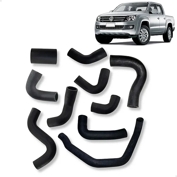 Kit 10 Mangueiras Arrefecimento VW Amarok 2.0 2010 em Diante