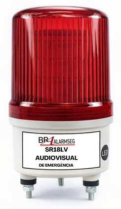 SR18LV-220 SINALIZADOR AUDIOVISUAL ROTATIVO DE ALTA LUMINOSIDADE 220V
