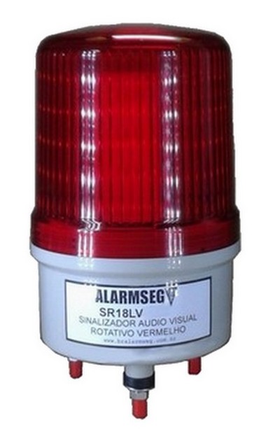 SR18LV-220 SINALIZADOR AUDIOVISUAL ROTATIVO DE ALTA LUMINOSIDADE 220V