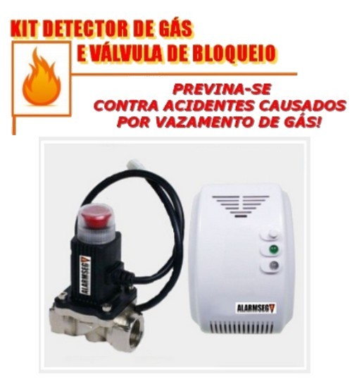 VBDG1  KIT VÁLVULA DE BLOQUEIO ALMEV1-12 E DETECTOR  DE GÁS ALMDG-AC
