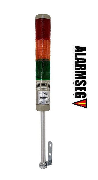 ALMTA503  SINALIZADOR TIPO TORRE(COLUNA) 3 LENTES 12/24V