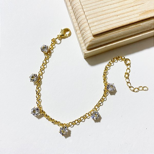 Pulseira pontos de luz em zircônia