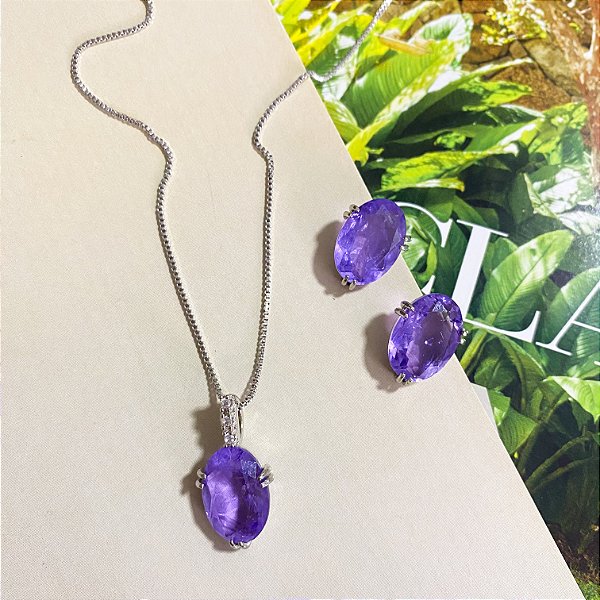 Conjunto cristal oval