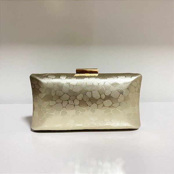 Clutch nude metalizada