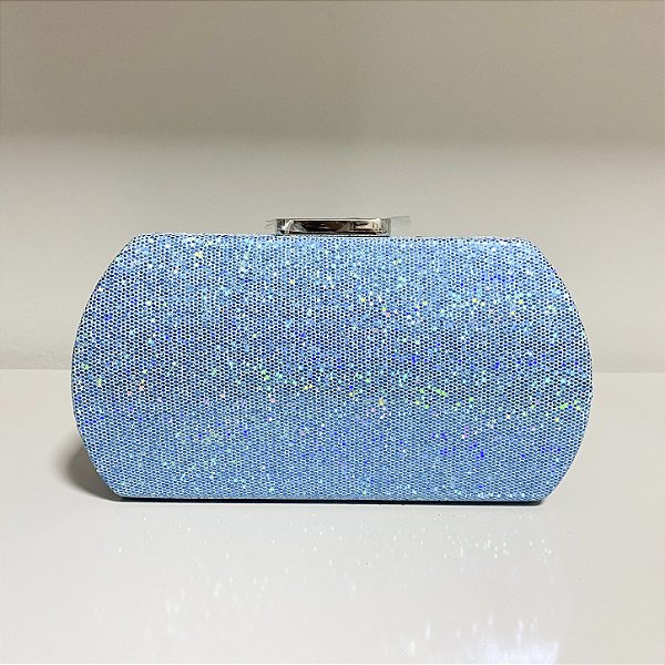Clutch azul brilho